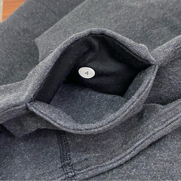 LULULEMON Athletica Heathered Gray High Waist Cotton Leggings Size 4 - Picture 7 of 10